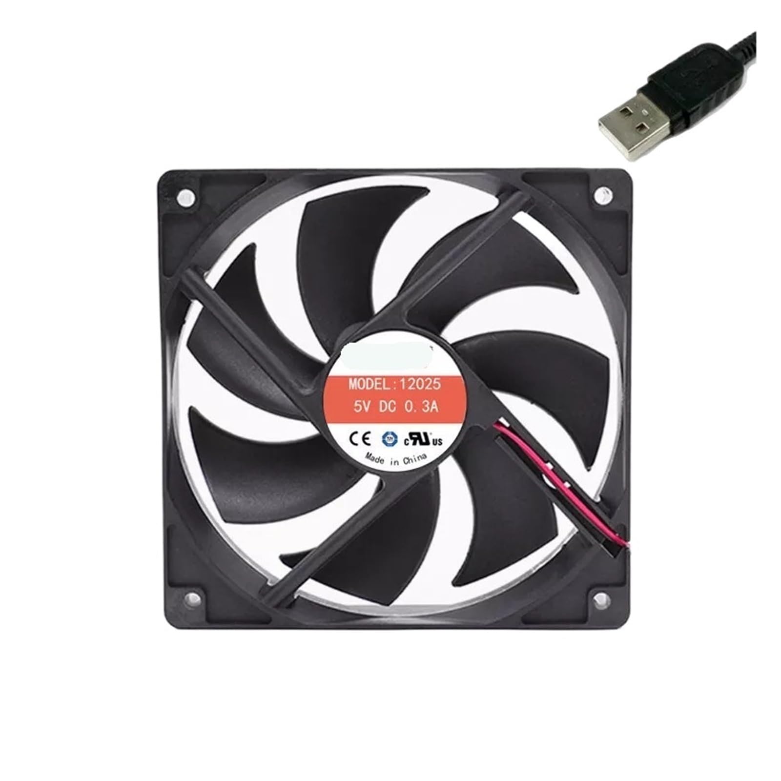 YMUGUEGH 120x120x25mm 120mm 12025 5V 12V 24V cooling fan(5V 2-wire)