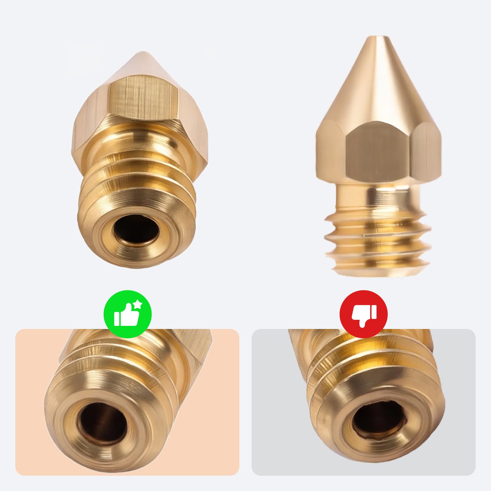 Zestaw 30 dysz do drukarki 3D Creality Ender 3, V2, V5, Ender 6 i CR-10 Series - zawiera 12 dysz 0,4 mm i dysz 0,2 mm, 0,3 mm, 0,5 mm, 0,6 mm, 0,8 mm i 1,0 mm do różnych zastosowań
