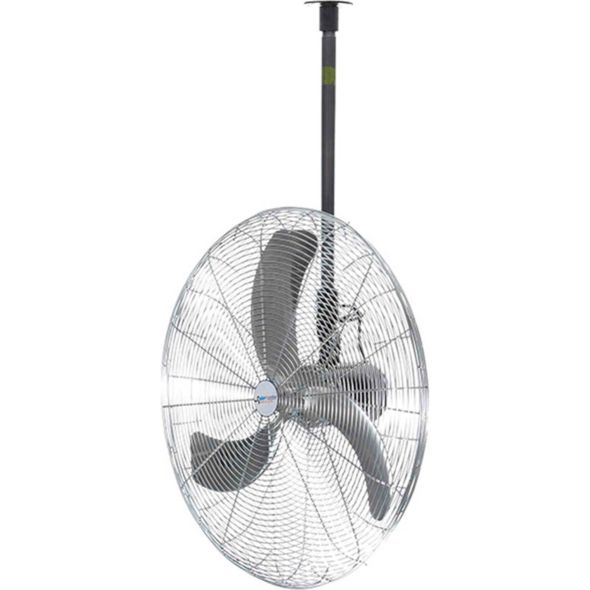 Fan 18" Ceiling Mount Fan 1/5 HP 2600 CFM by Airmaster – 16.25"L x 20.5"W x 20.5"H, Aluminum, Gray/Black, Model 20911