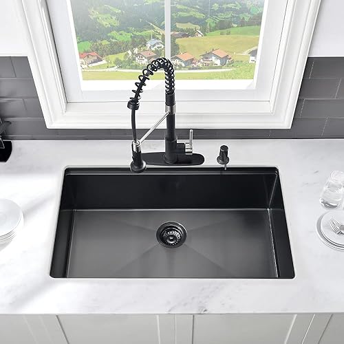 Vista 47 de Fregadero de barra de 21 pulgadas Undermount-VASOYO - Fregadero de cocina de montaje inferior de 21 x 17 pulgadas, estación de trabajo, barra