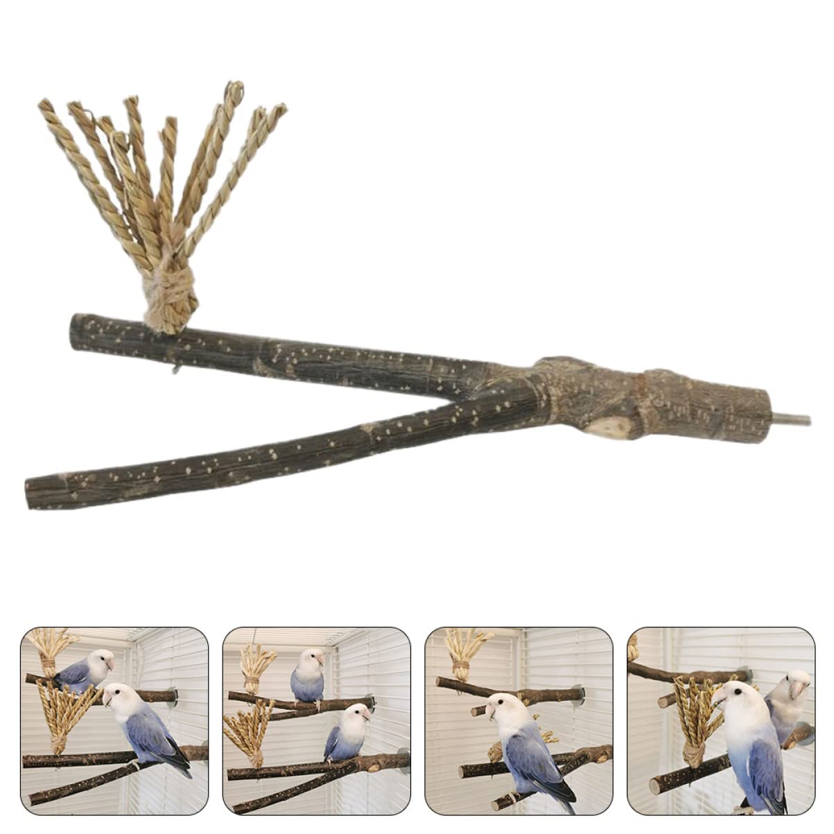 minkissy 5stücke Vogelspielzeug Aus Naturholz Kauspielzeug Für Papageien Und Wellensittiche Mit Natürlichem Astdesign Robust Und - Für Vogelkäfig Zubehör Fördert Spiel Und