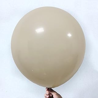 Sand White Balloons 18 Inch 10 Pcs Baby Shower Party Balloons Happy Birthday Decoration Balloons Cream White Helium Balloons