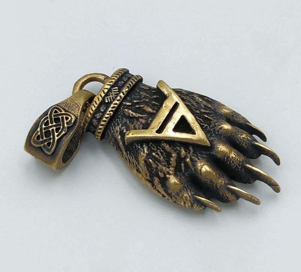 Bear claw pendant, Veles bear claw necklace Norse Slavic jewelry