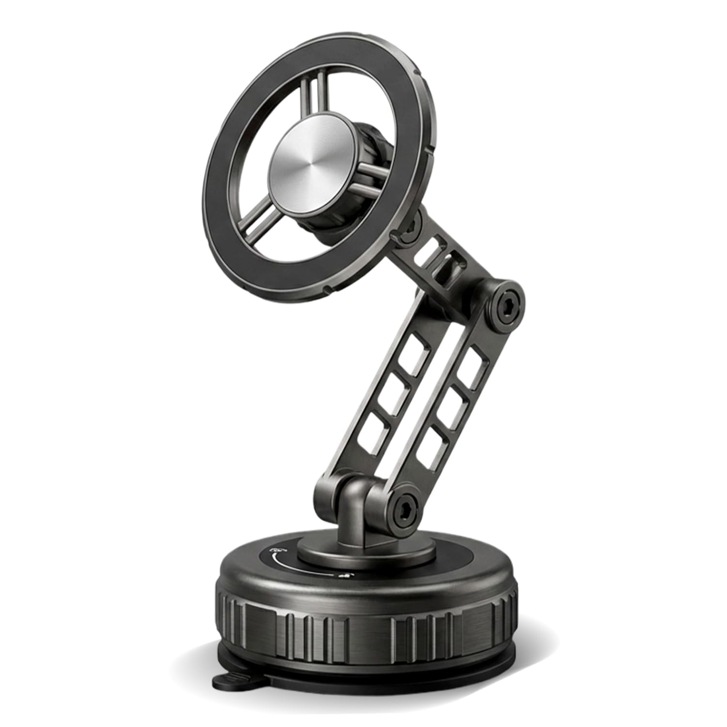 FABTEC Multi-Angle Magnetic Mobile Holder with Vacuum Suction Cup | Strong 360° Adjustable Stand for Car Dashboard, Mirrors, Kitchen & Gym Surfaces | Universal Locking Mount for All Smartphones-image-12