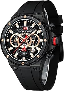 ساعة معصم رياضية بسوار من السيليكون متعددة الوظائف ومقاومة للماء ومضيئة مع تقويم للرجال من ام اف ميني فوكس