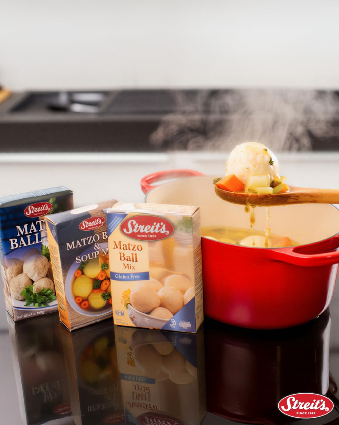 Streit's Matzo Ball & Soup Mix - Kosher Certified, Suitable for Passover, No MSG Added, Just Add Eggs & Oil, Vegan-Friendly, Family Owned (4.5oz, Pack of 3)