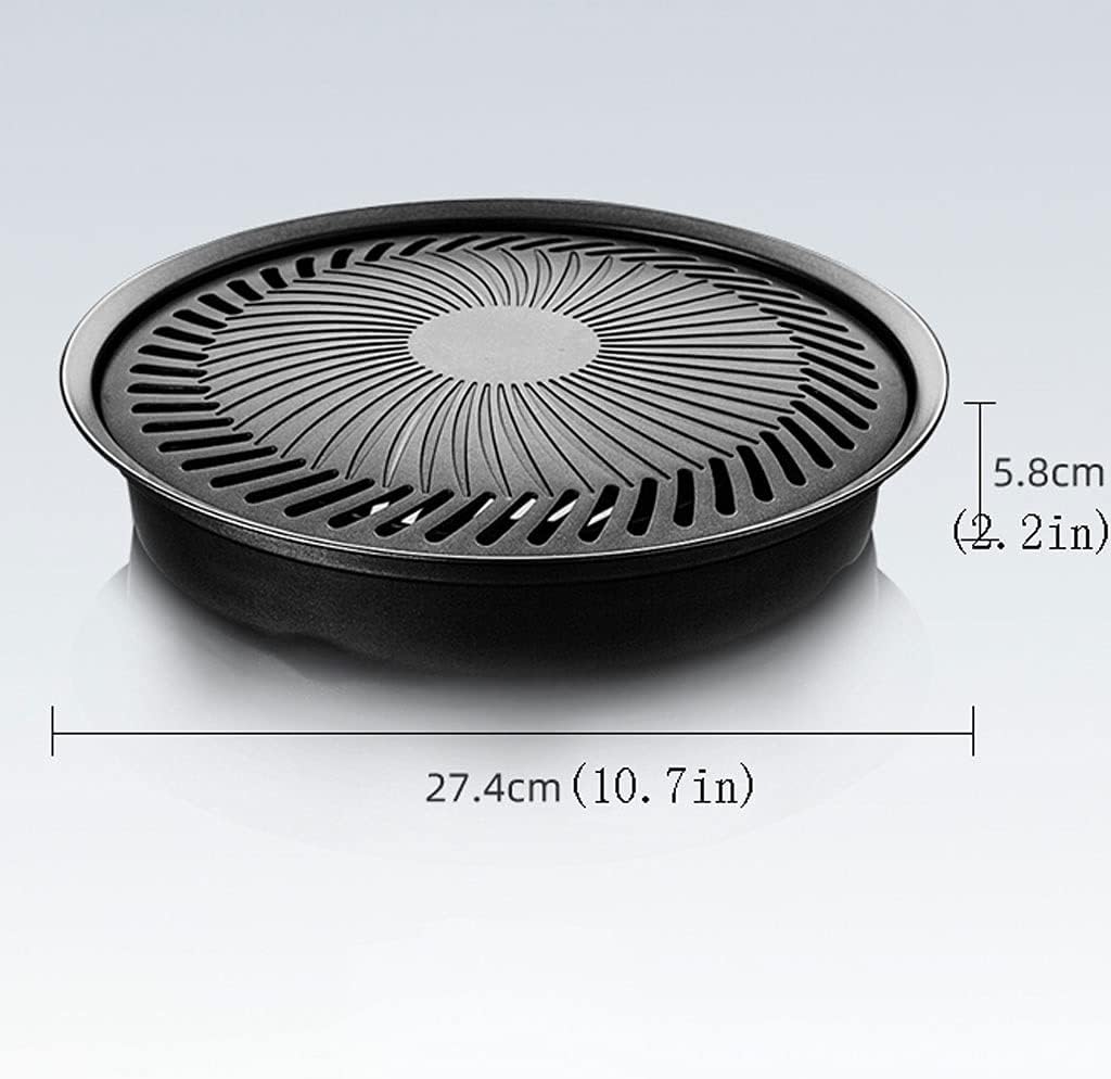 YYDS Outdoor Camping Outdoors Barbecue Plate Lightweight Tray Aluminum Camping Cookware Family Grill Tray 27.4 * 5.8CM Barbecue Tray - Black Adventures Picnics