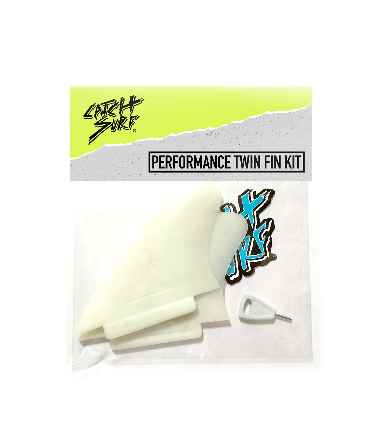 Catch Surf Hi-Perf Keel Twin Fin Set, Natural