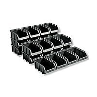 Hünersdorff Set di 24 scatole portaoggetti impilabili, dimensioni 2