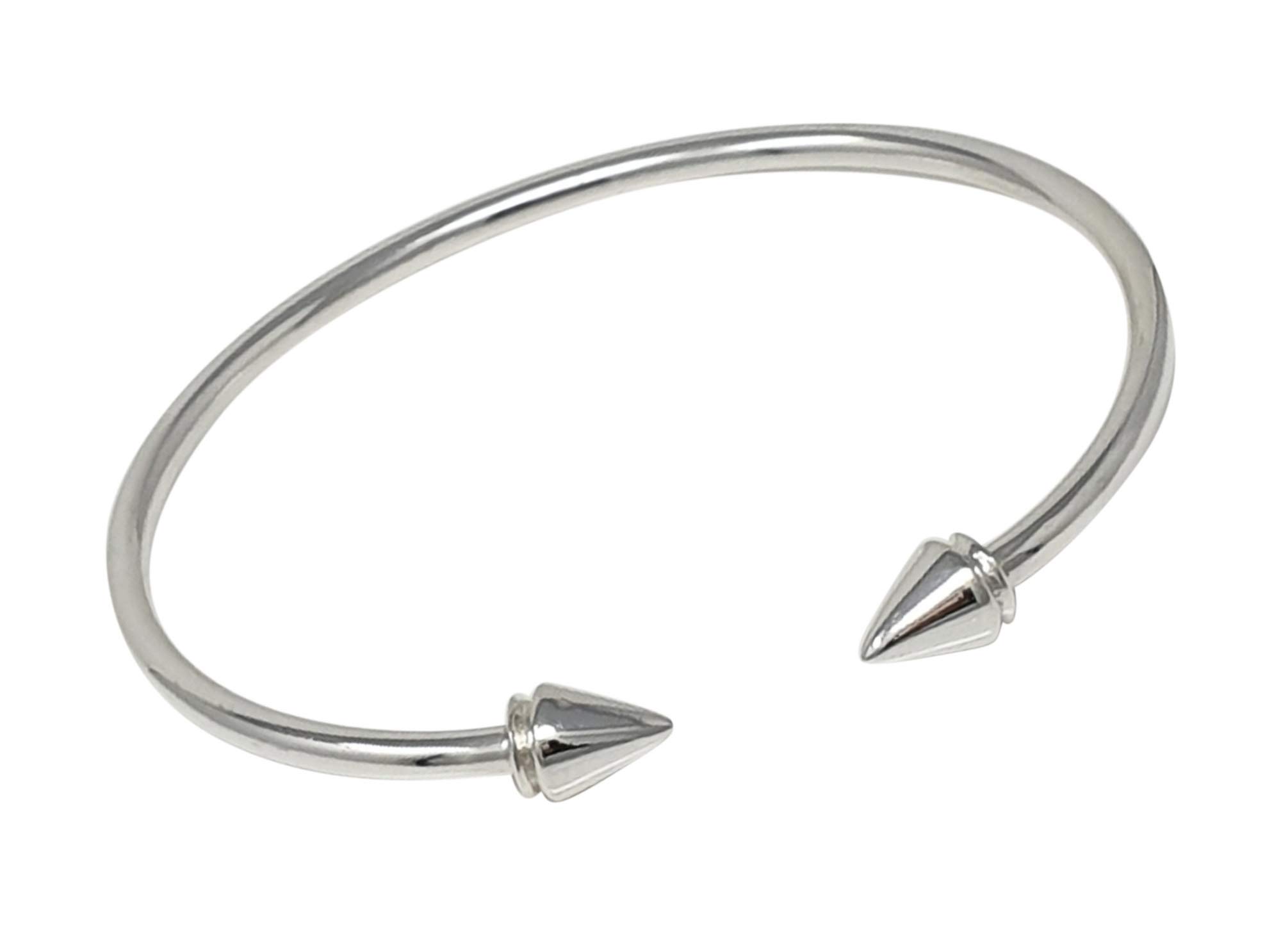 Treasure Bay Bracciale Rigido Donna In Argento 925: Polsino Aperto Lucido, Larghezza 12mm, Regolabile