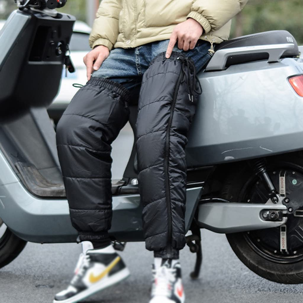 Ocieplacze na nogi, ocieplacze na kolana, wiatroszczelne kolana do motocykla elektrycznego wyściełane puchowe wypełnienie bawełniane odporne na zimno i wodę wiatroszczelne kolano osłona na nogę gwinto