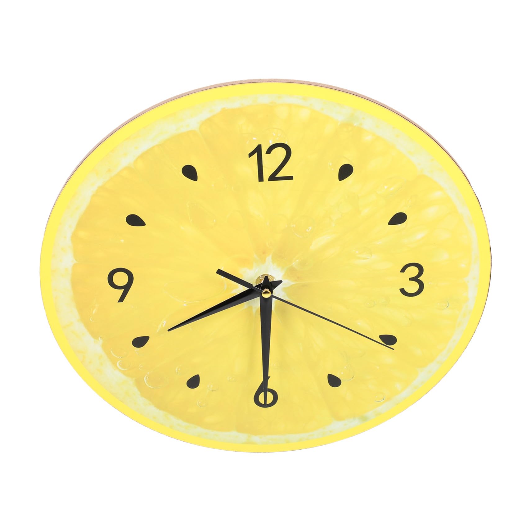 Horloge murale design citron moderne sans cadre silencieuse salon