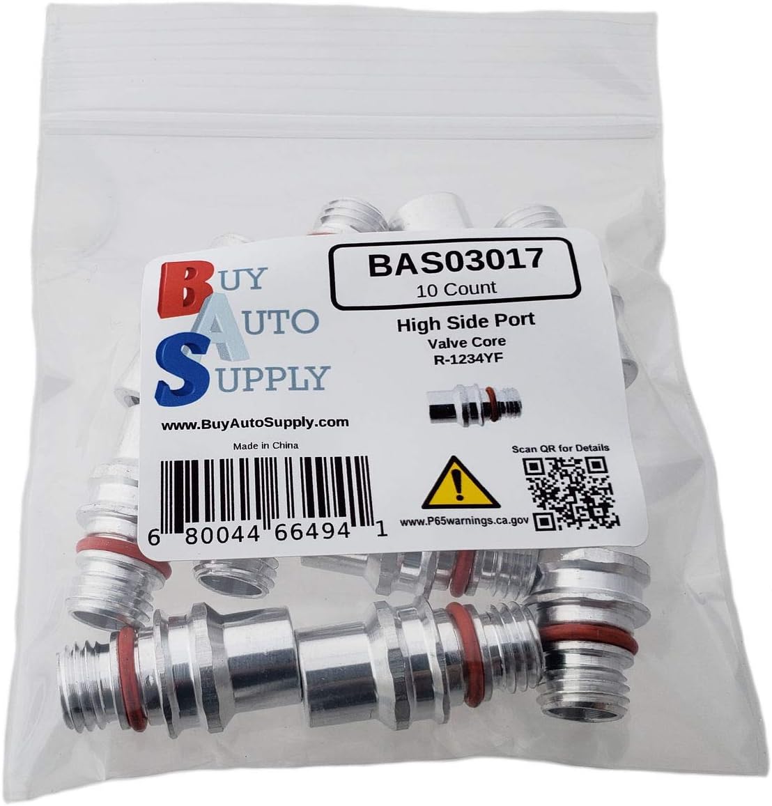 Buy Auto Supply # BAS03017 (10 Pack) GM Style A/C High Side Charge Port for R-1234YF, Replaces: 22748614, 15-51312