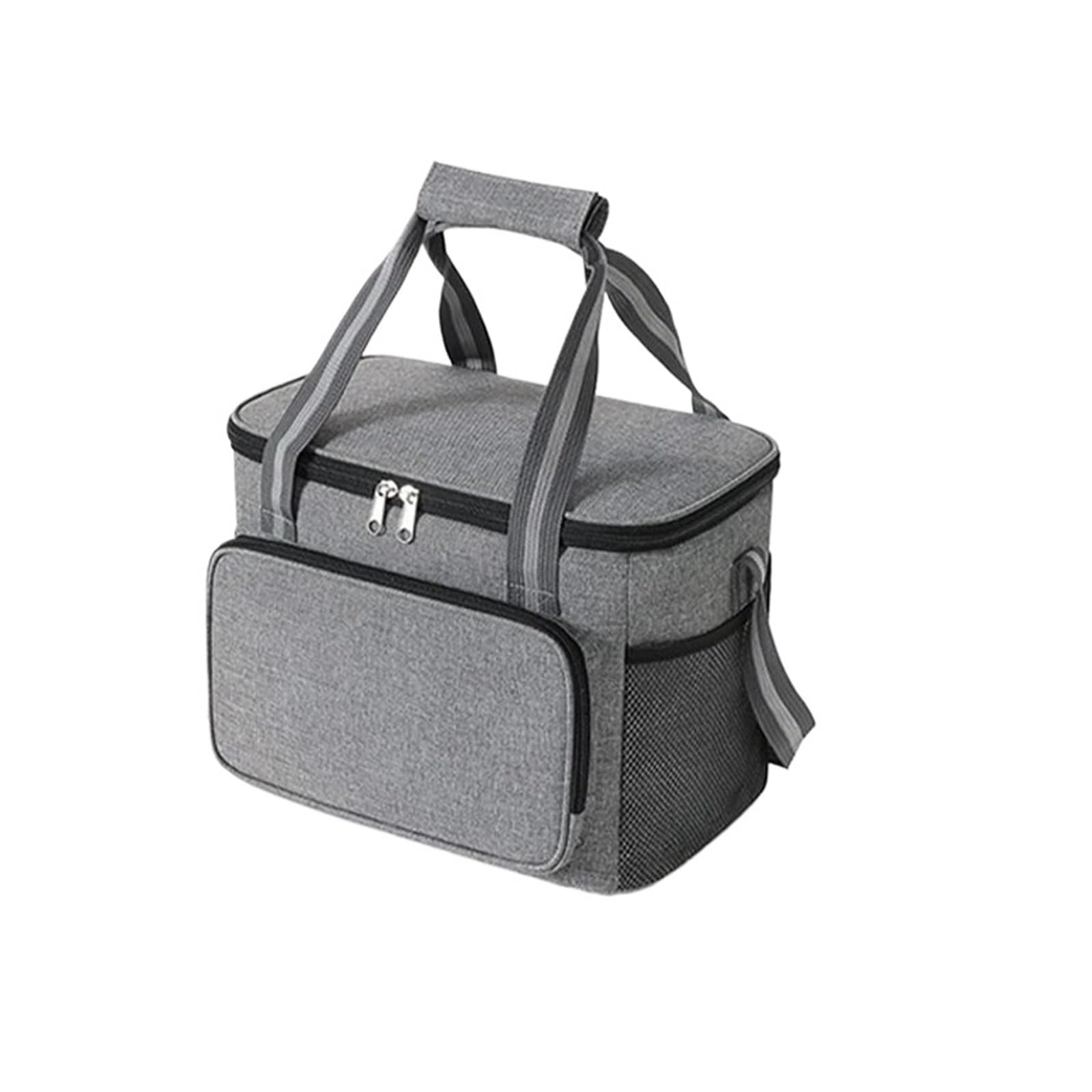 Bolsa de Almuerzo Grande con Aislamiento, Bolsa de Almuerzo for Picnic al Aire Libre, Resistente al Agua, Gruesa, de Mano/Hombro, Color Negro Bolsa de Almuerzo