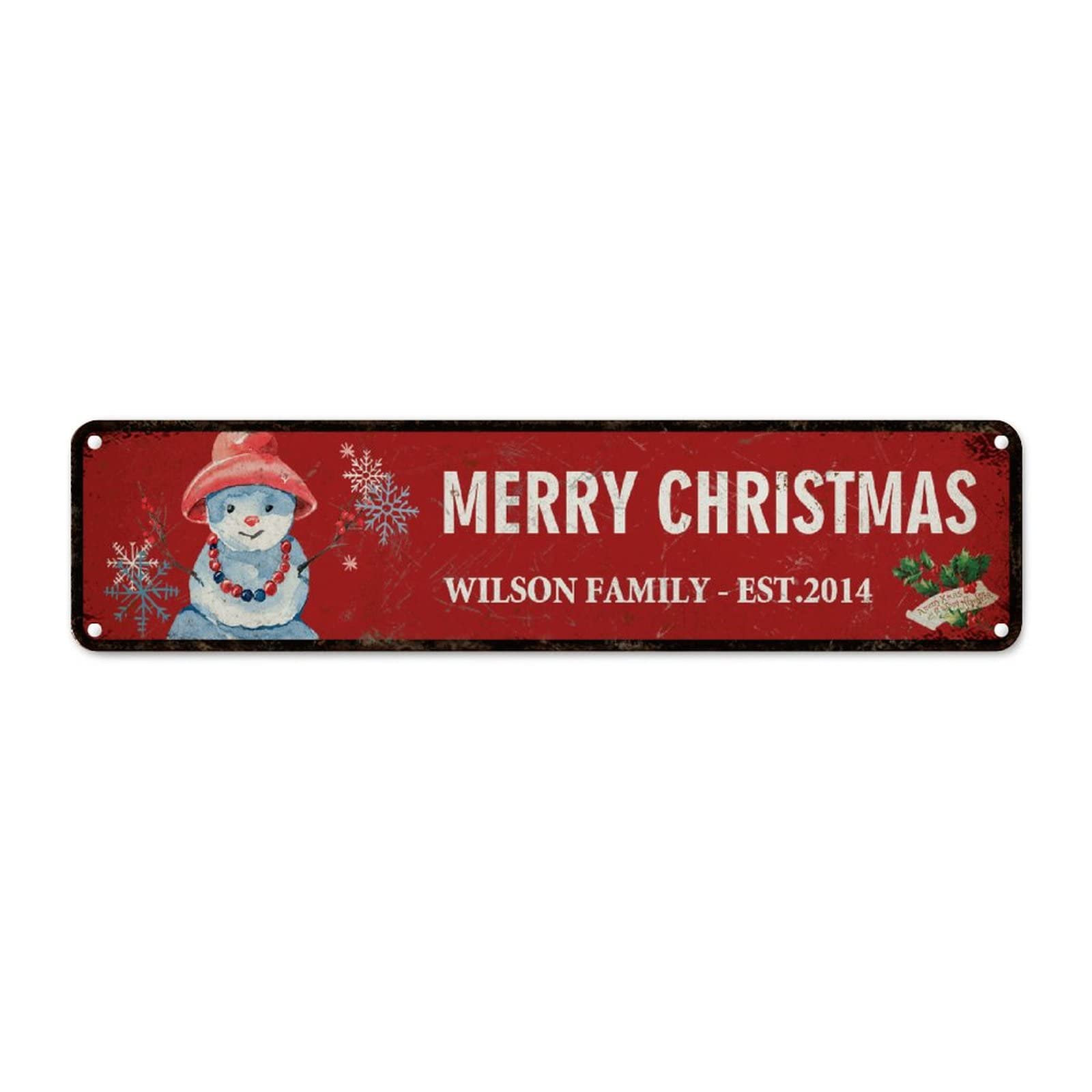 Panneau Merry Christmas en métal pour illuminer les yeux des enfants