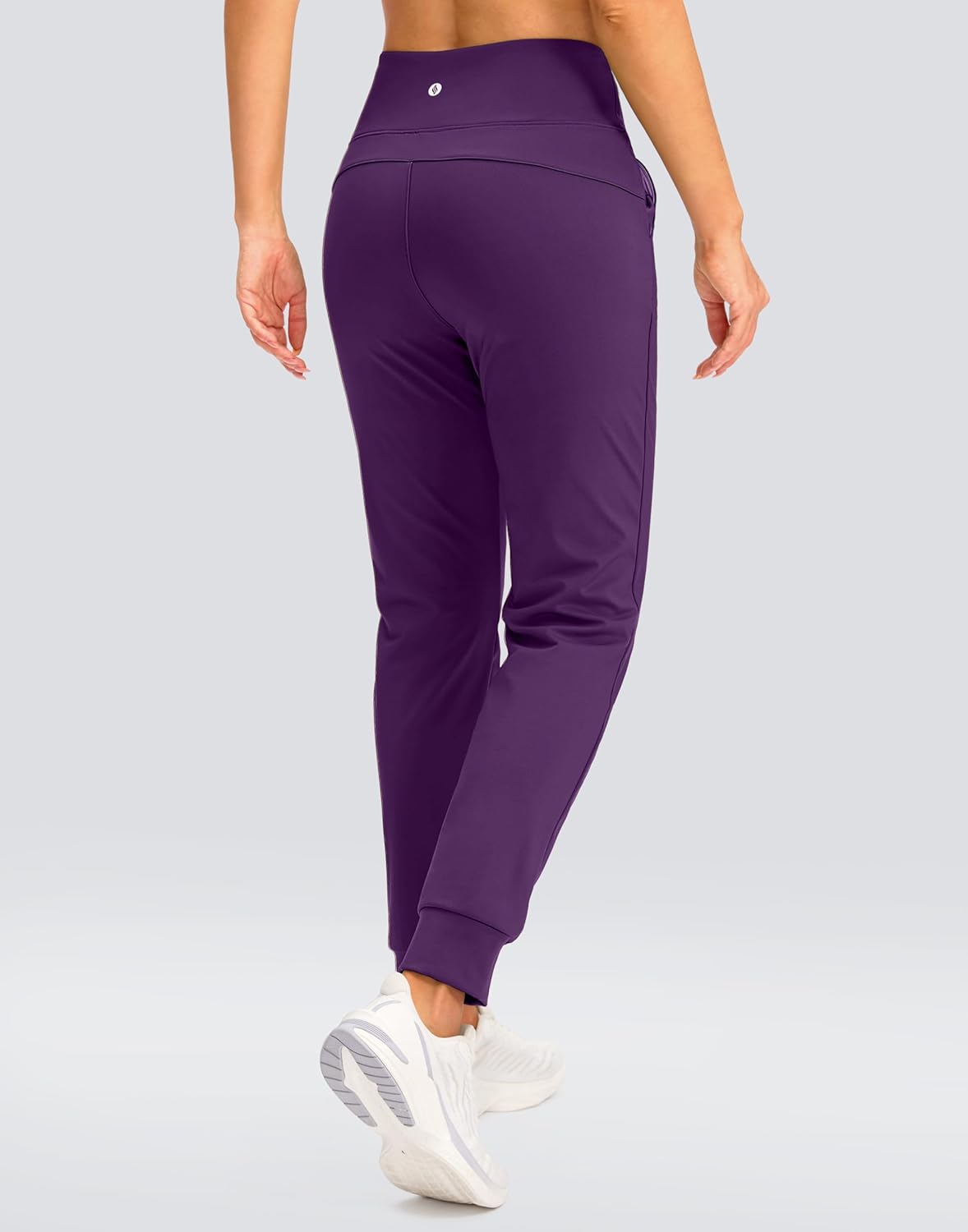 SANTINY Women's Fleece Lined Joggers Water Resistant High Waisted Thermal Sweatpants Winter Pants Hiking Running Pockets - Image 2