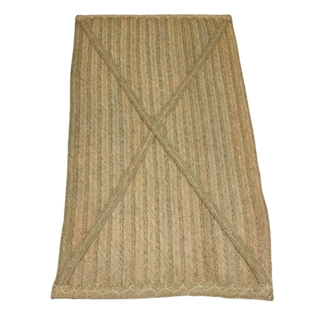 Persiana de Esparto Hecha a Mano, Natural, Sin Enganches ni Cuerdas, 200 cm de Largo x 120 cm de Ancho