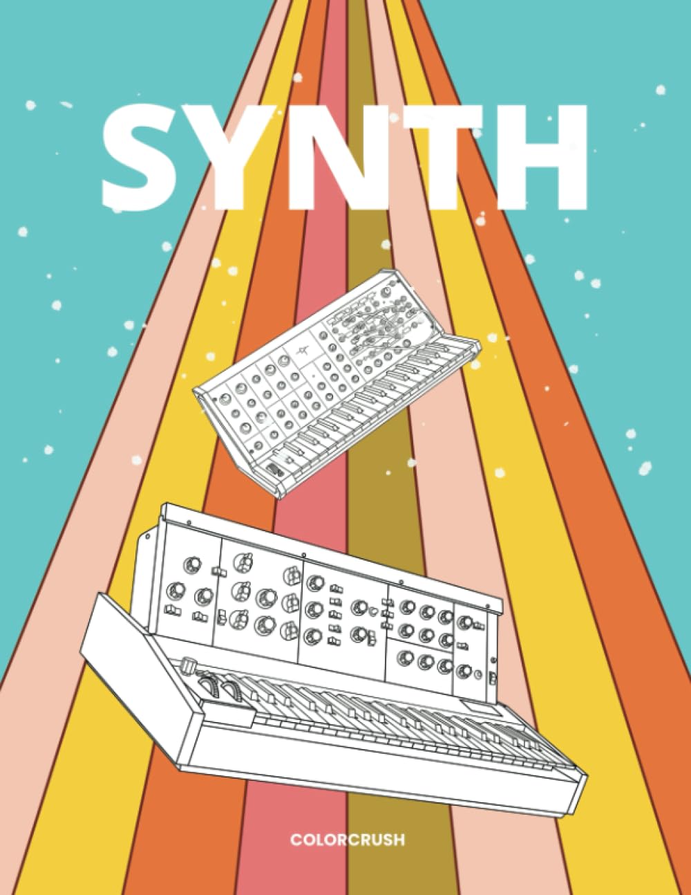 Synth coloring book: Synthesizer coloring book for kids and adults