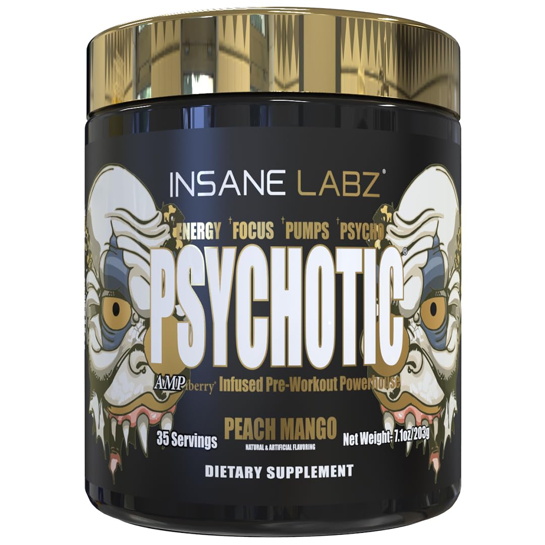 Insane Labz Psychotic Gold, High Stimulant Pre Workout Powder, Extreme Lasting Energy Focus, Pumps and Endurance with Beta Alanine, DMAE Bitartrate, NO Booster (30 Servings, Variety) — Amazon image 12