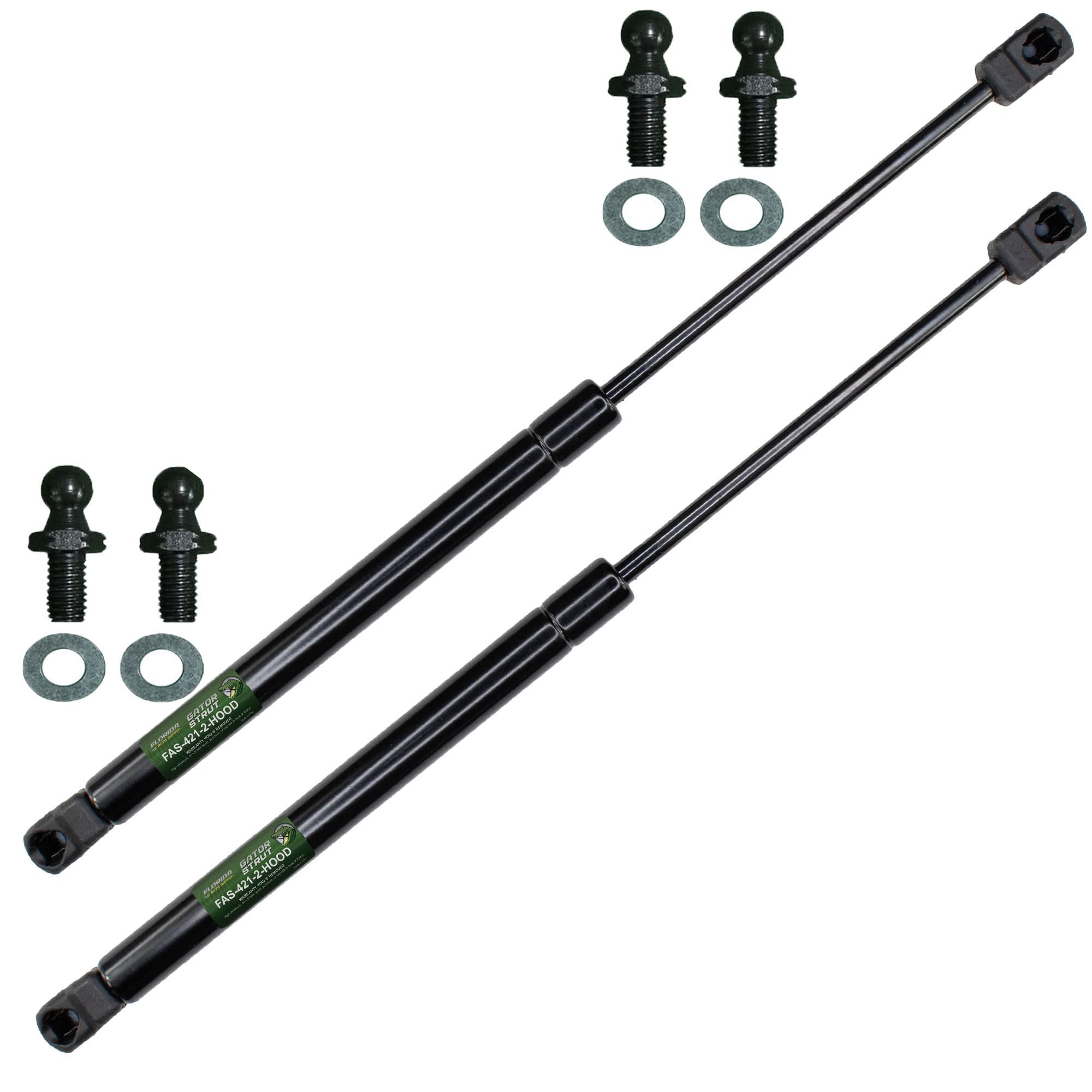 Gator Strut 2 Hood Lift Supports, Compatible with: 2000-2001 Infiniti I30 2002-2004 I35 with 4 Studs and Washers - Gas Shock - , FAS-421-2