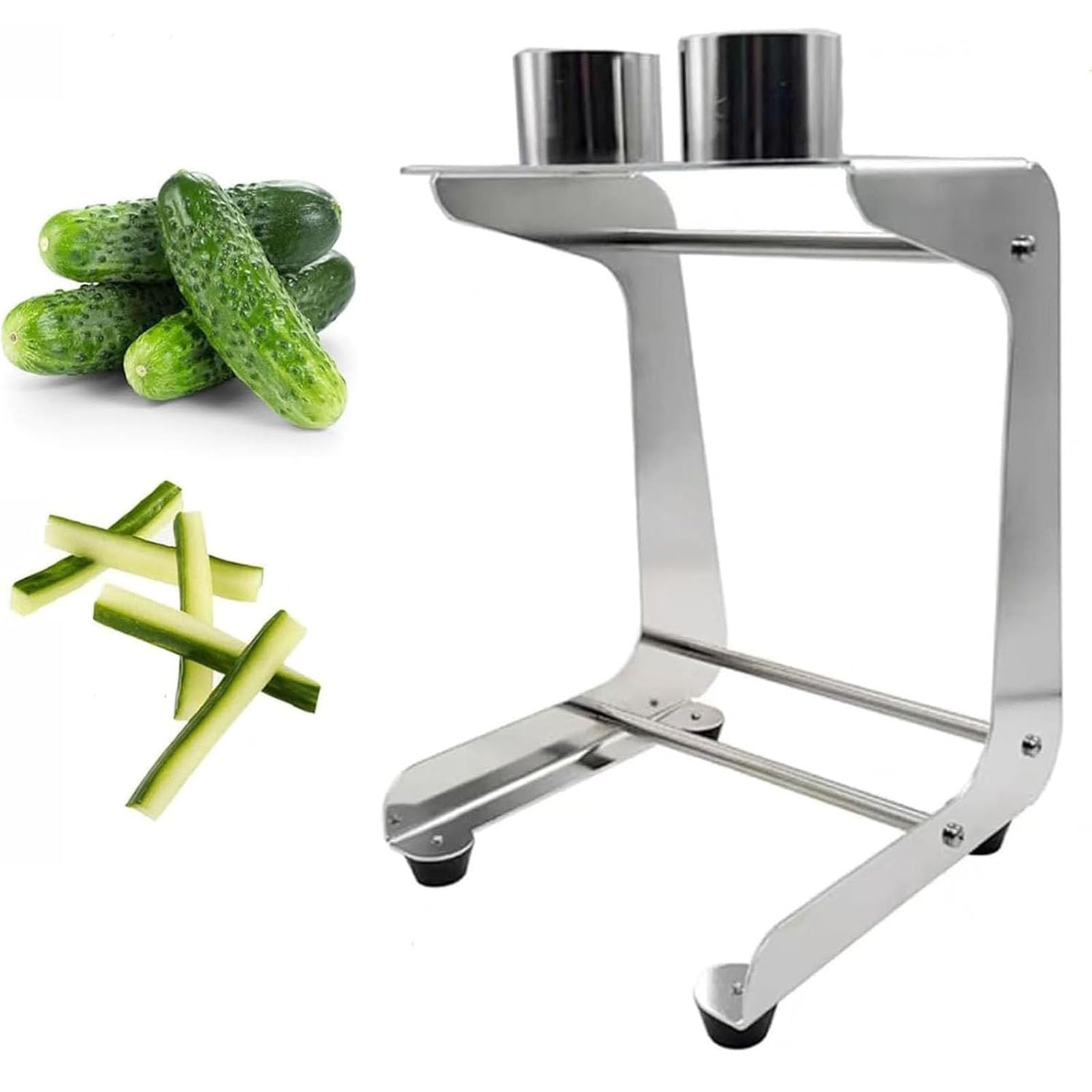 CWCQGH Manual Cucumber and Carrot Cutter, Stainless Steel with 8 Blades for Fast, Precise Cutting, Perfect for Salad, Sushi, and Meal Prep