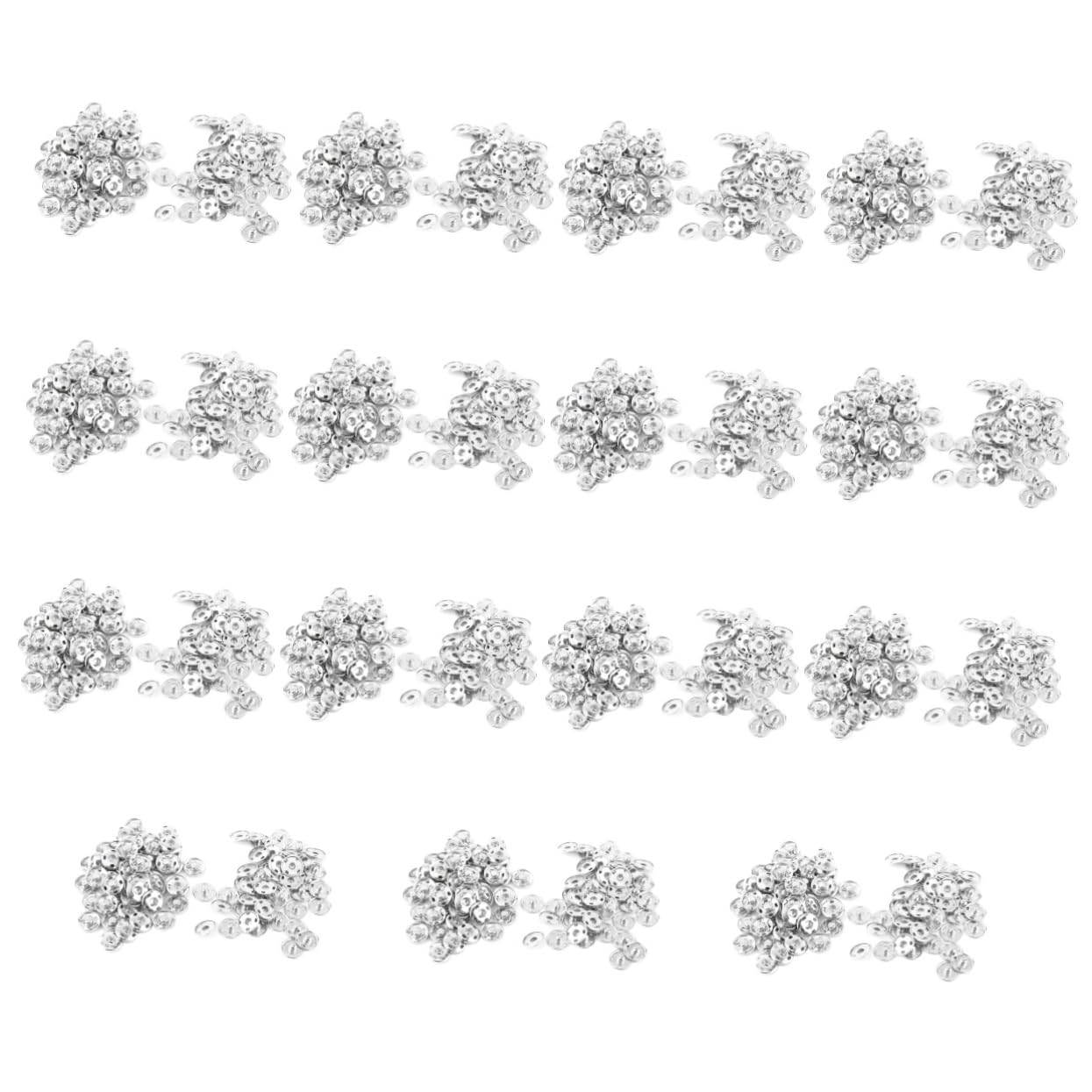 Lurrose 750juegos Botones Presión Metálicos De Broches De Costura De Latón Accesorios Para Abrigos Chaquetas y Tejidos Prácticos y Duraderos Color Plata