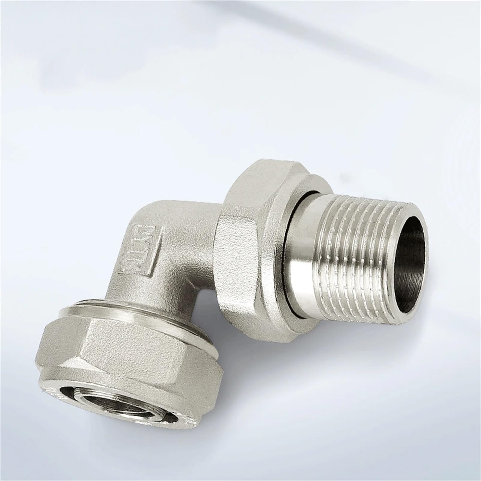 Brass Nickelage DN15 DN20 Male BSPP Thread Union Joint Elbow Pex Pipe 1216/1620 Fitting Aluminum Pipe Fittings(70R)
