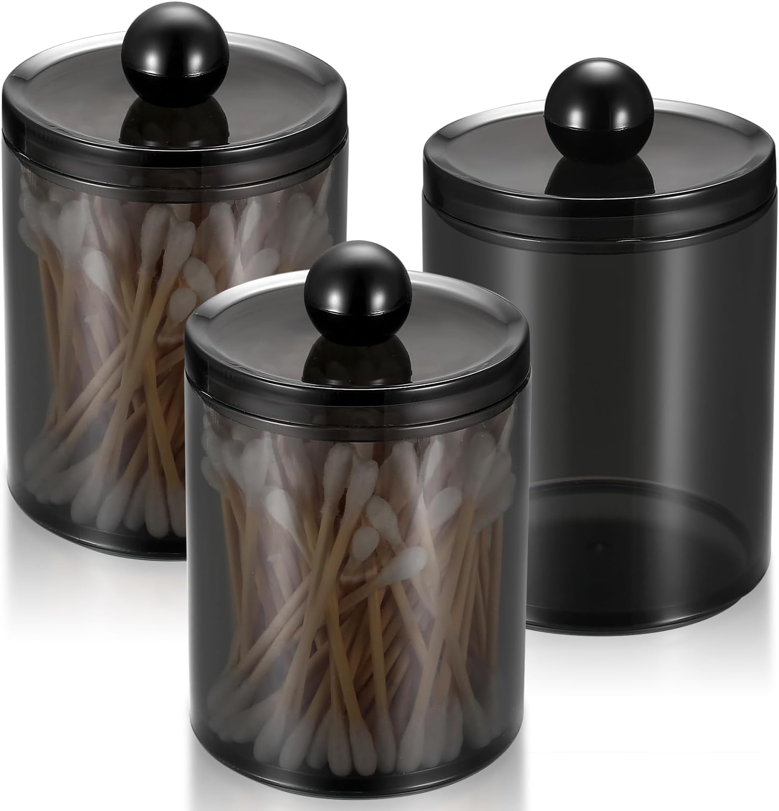 Amazon.com: AkoSlale 3 Pack Qtip Holder,Bathroom Organizers,Apothecary ...