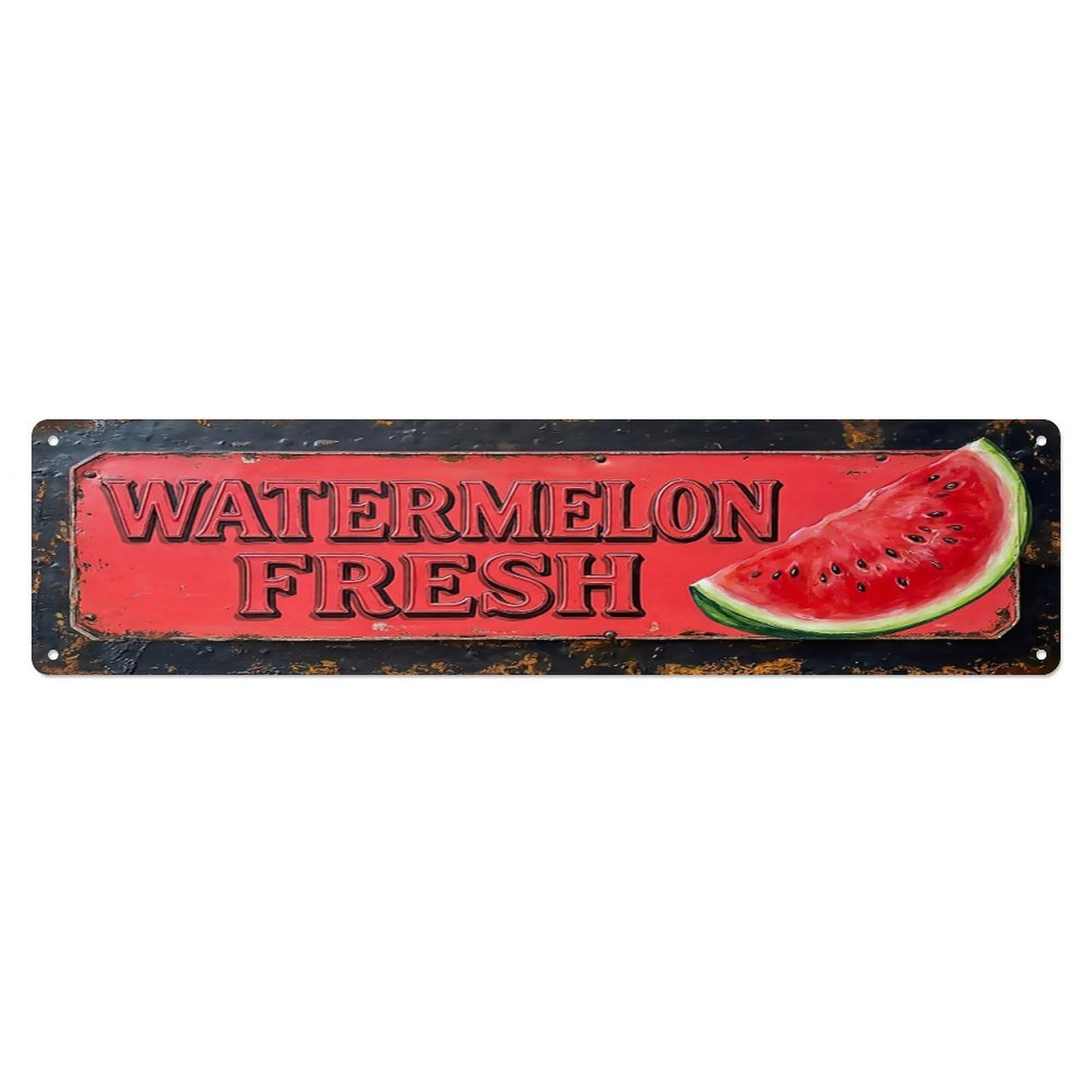 Vintage Watermelon Fresh Juicy Farmhouse Metal Tin Sign