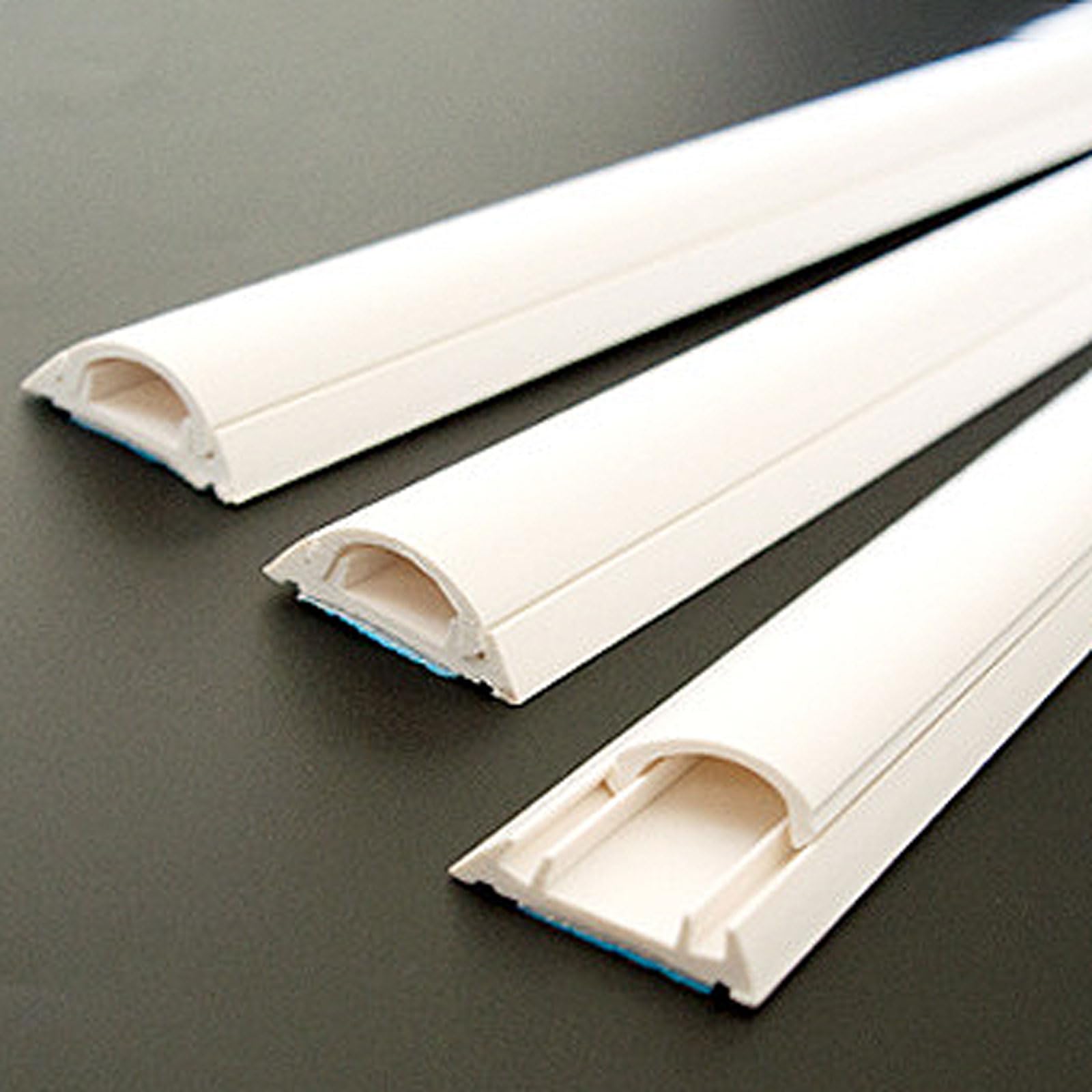 Kit canalina for cavi, nascondi angolare, semicircolare verniciabile, for TV a parete, for altoparlanti, gestione for casa e ufficio (2 pezzi)(5#)