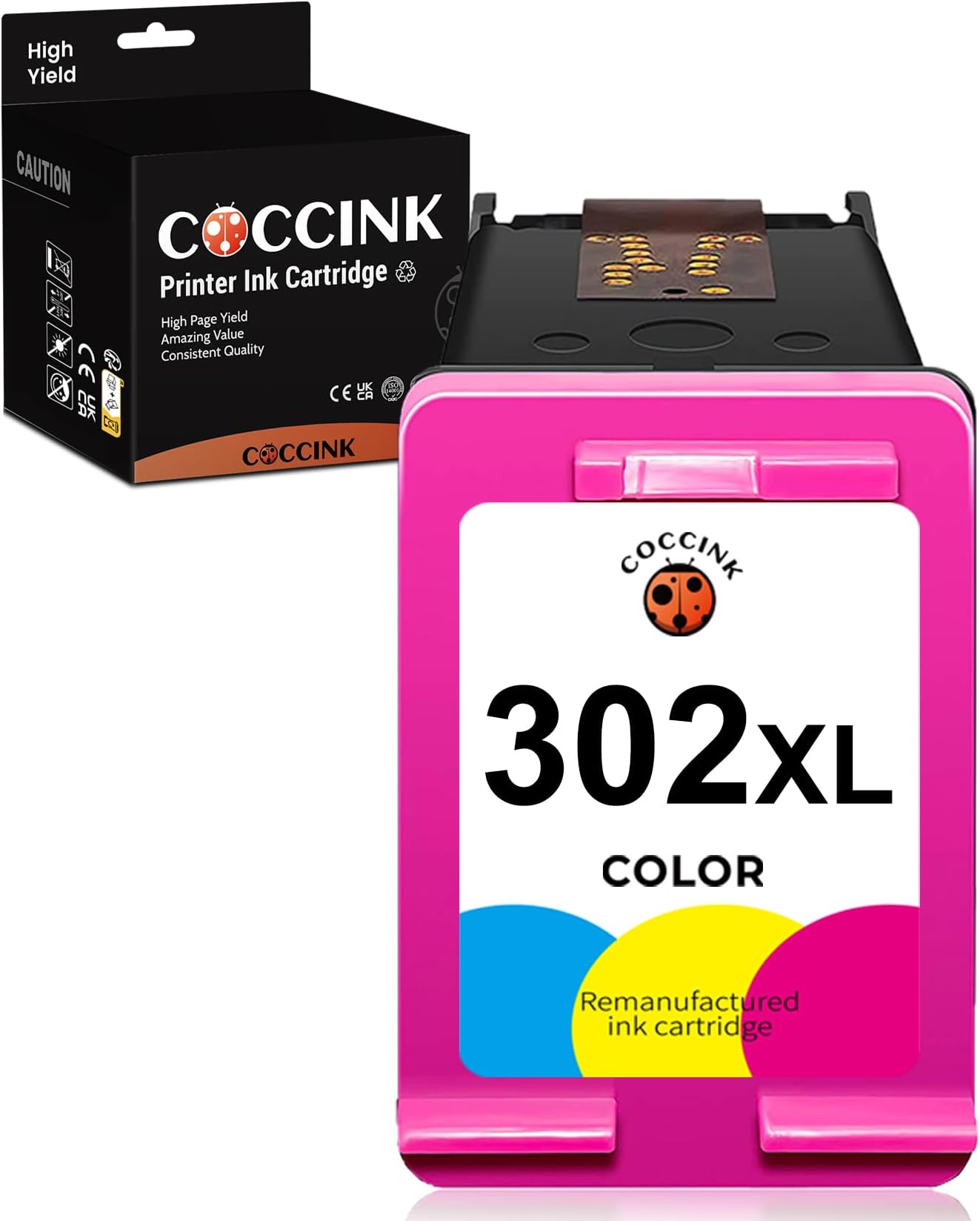 Chip Nivel Tinta Penguin 302XL (1 Negro) Cartucho De Tinta Remanufacturado Para HP 302xl 302 XL Compatible Con Deskjet 1110 1111 2130 3630 Envy 4510 4520 Officejet 3830 4650 5252 5260 5264 Impresora Cartuchos Tinta HP 302XL