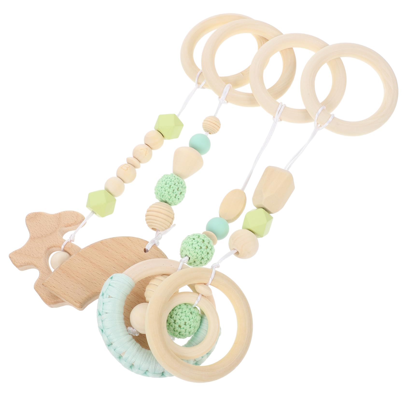 ibasenice 4Pcs Nordic Style Rattles Newborn Decor Lightweight Hanging Sensory for Nursery Fitness Rack Ornaments Craftsmanship