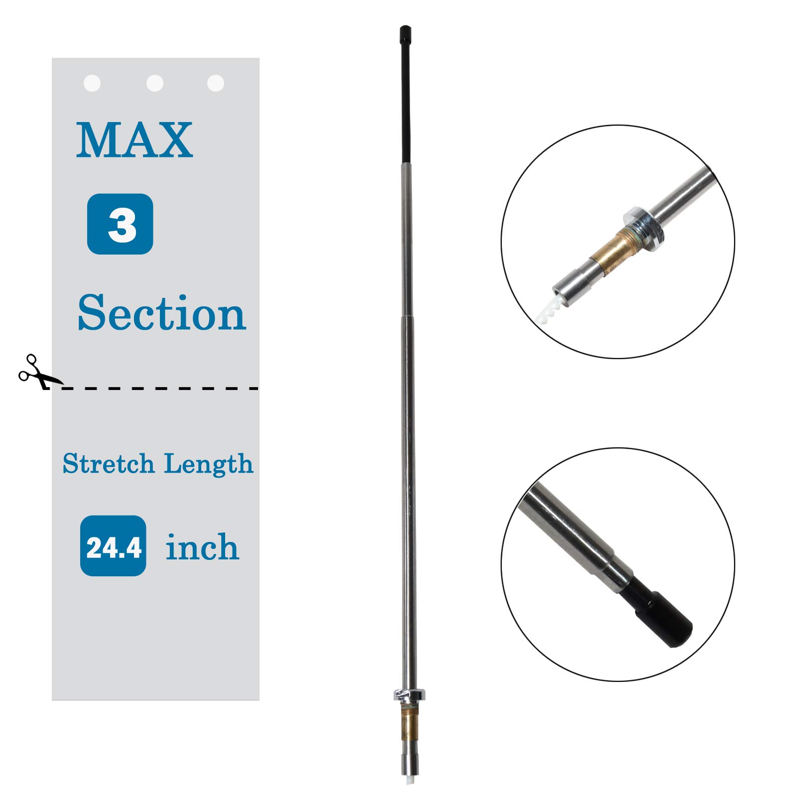 AntennaMastsRus - Le Mât D'antenne électrique Est Compatible Avec Mercedes Benz 190-240 - 260-280 - 300-350 - 380-400 - 420-500 - 560-600 - Pièce # 2018270001
