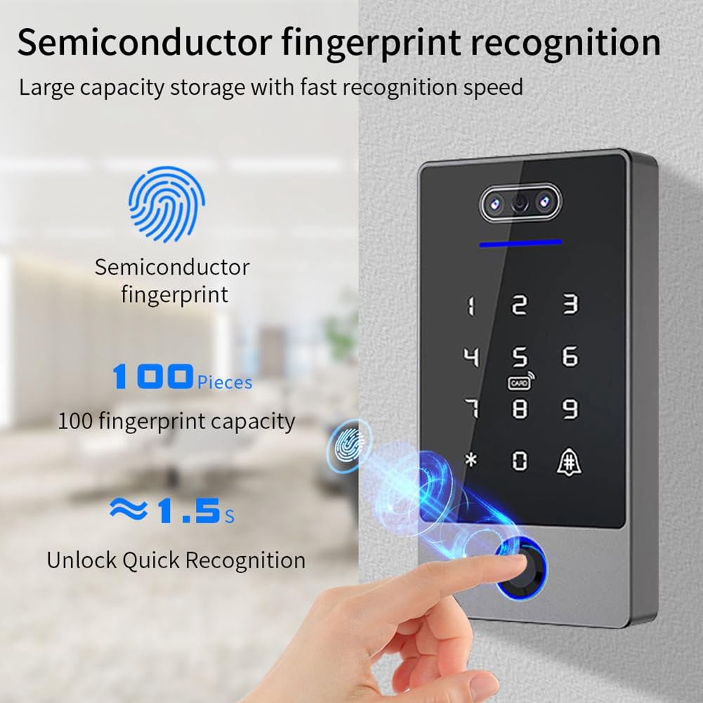 TTLock Tastiera di Controllo Accessi con Riconoscimento Facciale Controller di Accesso Autonomo Impermeabile per Impronte Digitali per Serratura-B