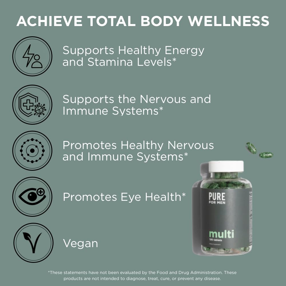 Amazon.com: Pure for Men Multivitamin, 120 Capsules & Reset Detox