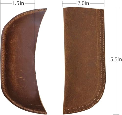 Miniatura 2 de Cubierta de mango de hierro fundido de cuero auténtico, soporte para sartén de asistencia, agarradera resistente al calor de doble capa para