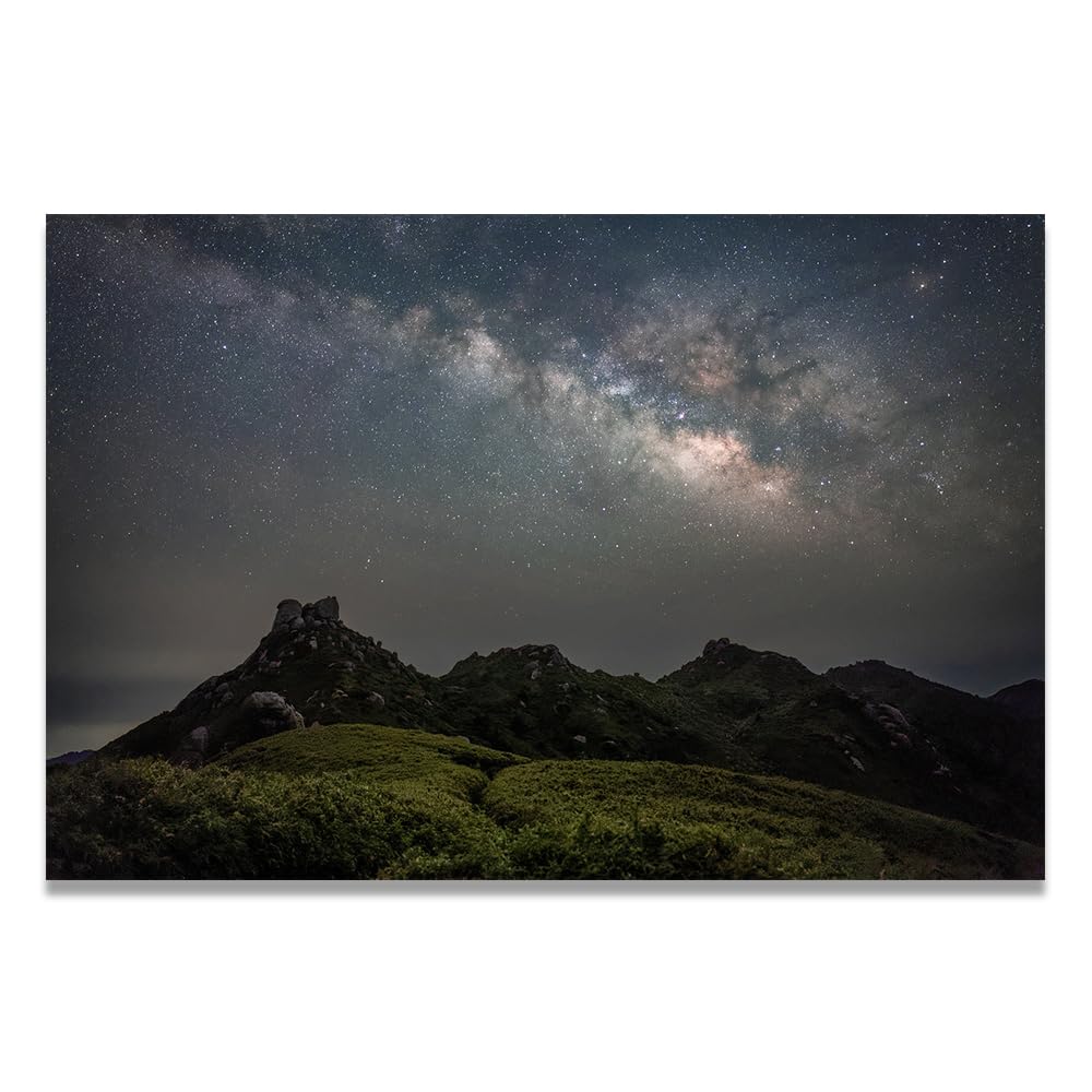 VHdfgTY The Starry Sky Is As Beautiful As A PaintingMountain Landscape Canvas Wall Art Nature Scenery Wall Decor for Home 30x45cm Unframed