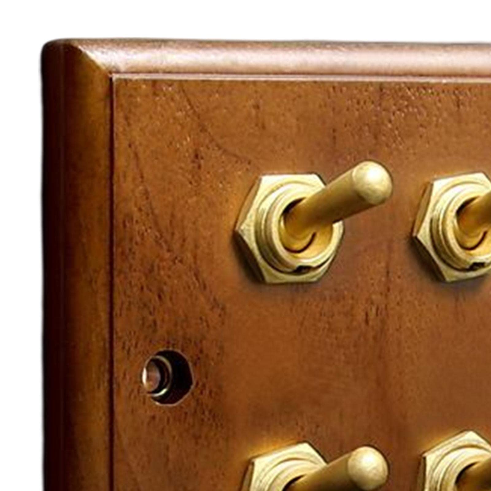 MERISHOPP Antique Toggle Switch Panel Walnut for Household Bathroom Bedroom Four Open Home Improvement | Electrical & Solar | Switch Plates & Outlet Covers-image-48