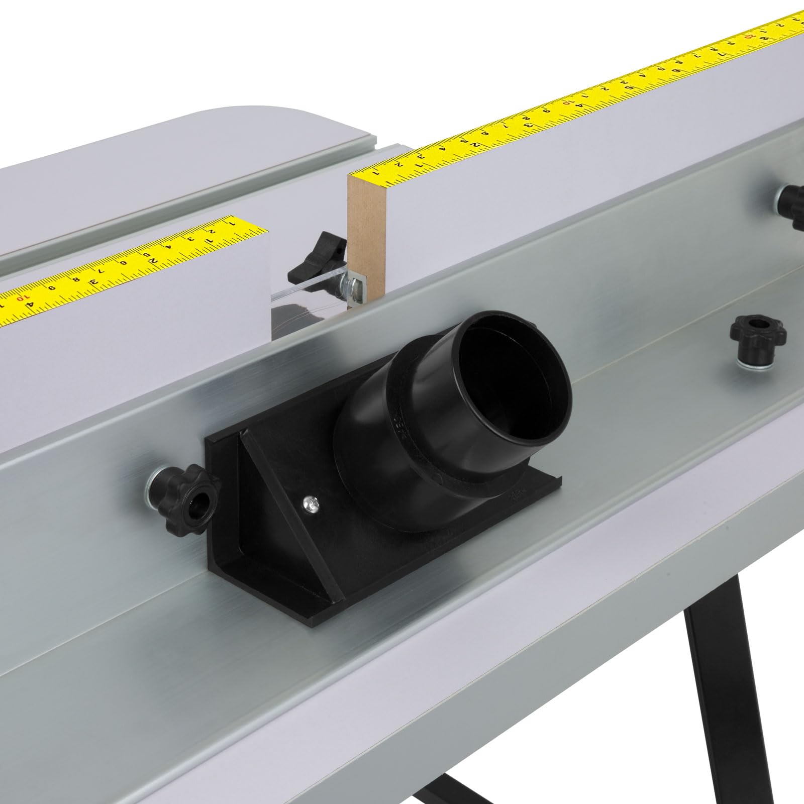 EBERTH Tavolo per fresatrice, banco da lavoro per fresatrice, tavolo da lavoro 810 x 610 mm, diametro cesto fresa 40-190 mm, altezza di lavoro 880 mm, attacco per hoover, spessore tavolo 36 mm