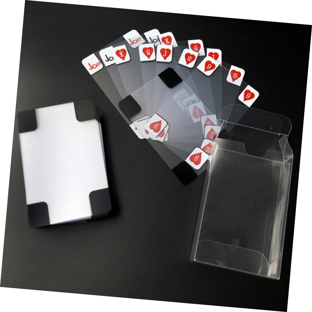 ibasenice 3pezzi Carte Da Poker Plastica Trasparente Impermeabili Creativo Per Giochi e Collezionismo Materiale Flessibile e Resistente Ai Graffi