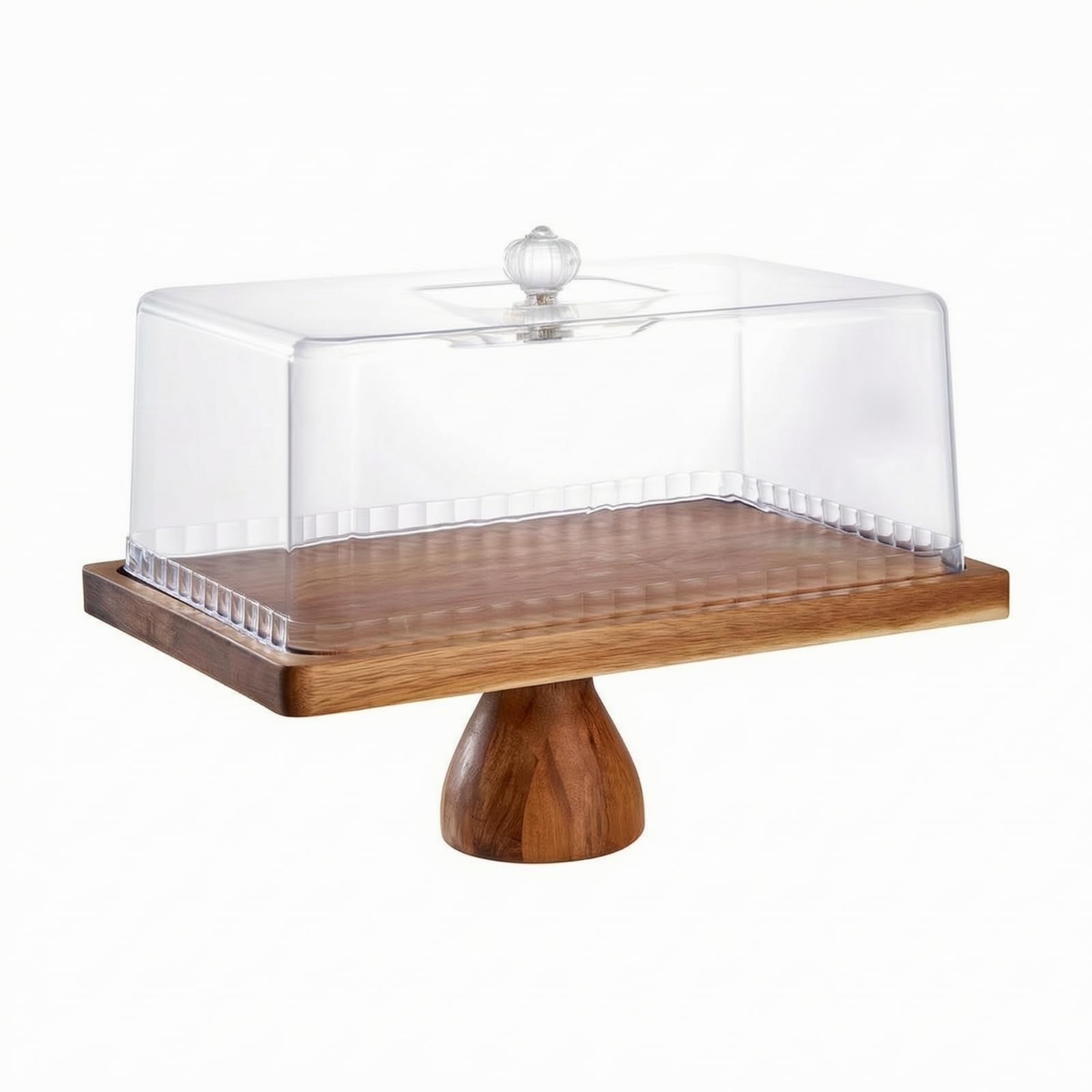 Torta con Campana Decorativo | Rettangolare, Espositore per Dolci con Cupola, Elegante, Vassoio Cupola, Pasticceria, 33 CM