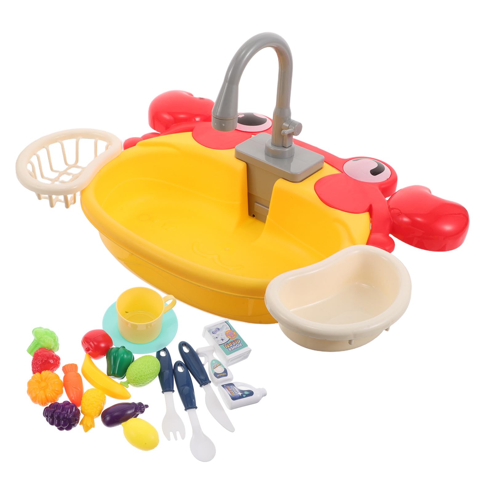 SUPVOX Lavello Giocattolo Cucina per Ragazzo Ragazza con Funzione Acqua Lavastoviglie Giocattolo Elettrica con Luci e Suoni Lavaggio Piatti per Giochi di Finzione Educativi