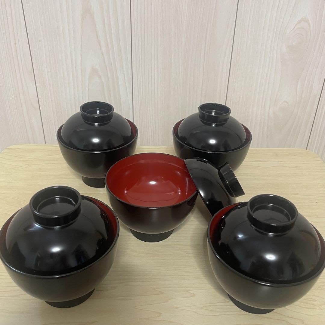Amazon.co.jp: 秋田 伝統工芸 川連漆器 椀5客 日本製 漆 : ホーム
