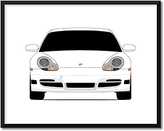 CUSTOMIZABLE COLOR: Porsche 911 996 GT3 RS (2003-2005) from the Fast and Furious Inspired Poster Print Wall Art Decor Handmade Brian O'Connor Paul Walker Carrera (Unframed)