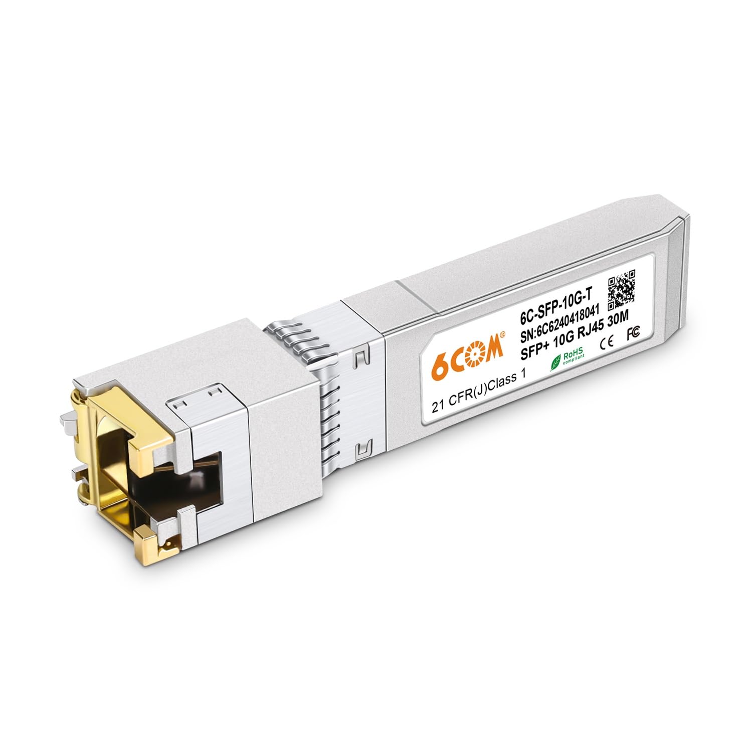 1.25G/2.5G/5G/10GBase-T SFP+ Transceiver, 10G SFP+ to RJ45 Copper Module, CAT.6a/7, up to 30 Meters, for Cisco SFP-10G-T-S, Ubiquiti uacc-cm-rj45-mg, D-Link, Supermicro, MikroTik S+RJ10 and More