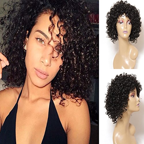Curly Wig Sexy Hairstyles Natural Looking Full Hair Synthetic Wigs for Women