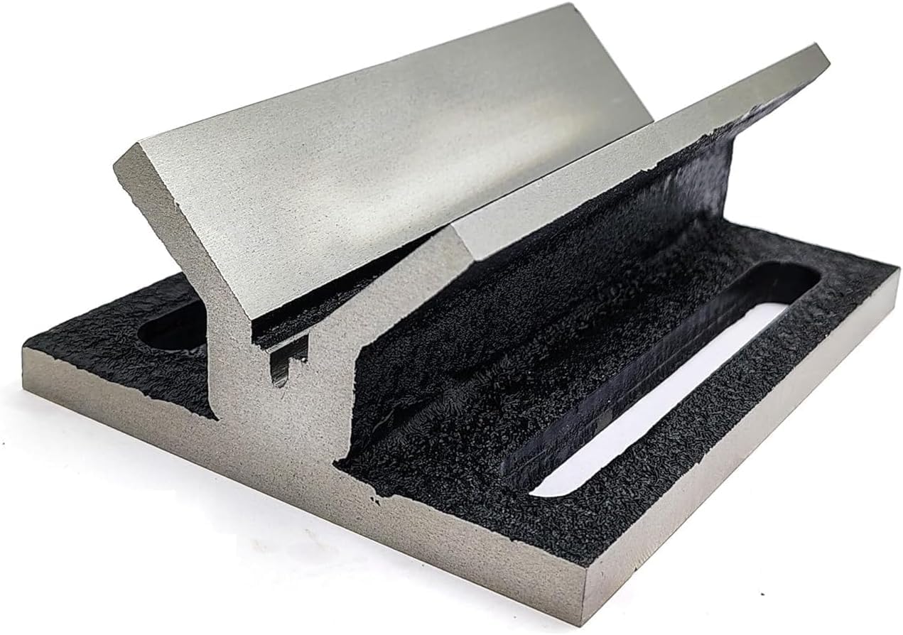 Caste Iron V Block Jig Fixture for Center Drilling on a Round Work-piece 2" Capacity Shiny Ground & Black Plaint