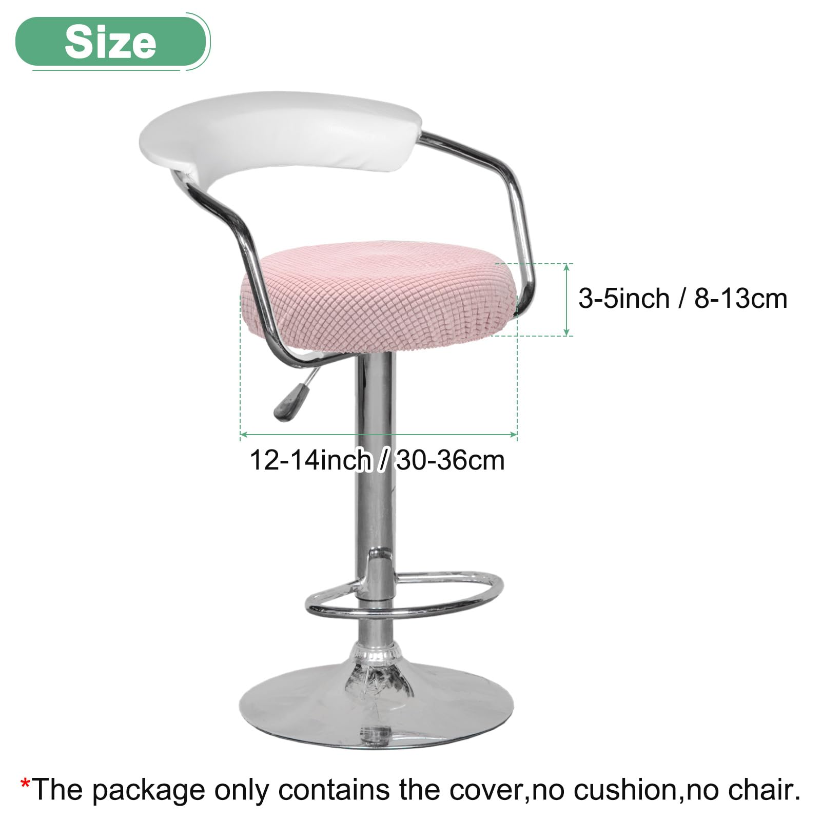 M METERXITY 1-Pack Bar Stool Covers Round - Image 3