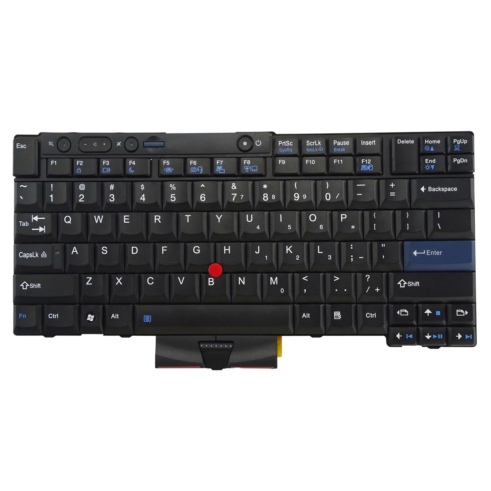 Ersatztastatur ohne Hintergrundbeleuchtung für Lenovo ThinkPad T410 T410S T410i T410Si T420 T420S T420i X220 X220S X220i X220T T510 T510i T520 T520i W510 W5200 (US-Englisch, Nicht