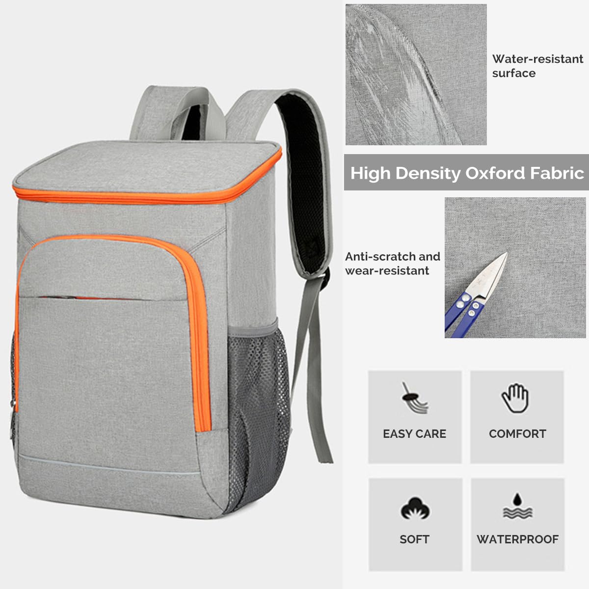 Zaino da Picnic 23 Litri Zaino Termico Porta Pranzo Borsa Frigo Isoterma per Campeggio Barbecue